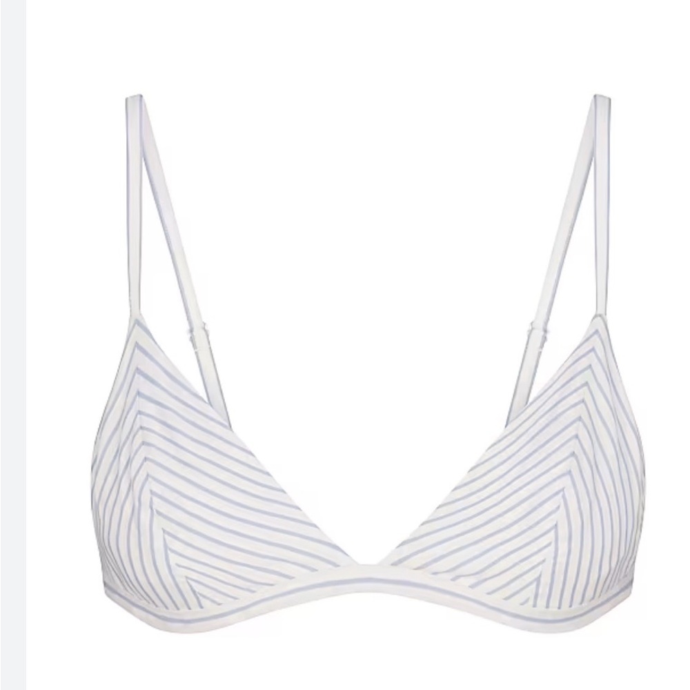 skims cotton poplin triangle bralette